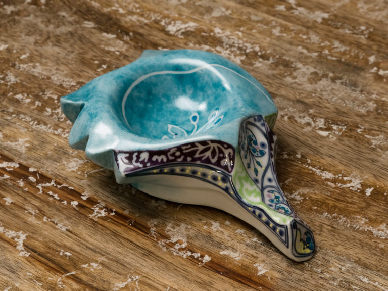 スプーン　磁器　上絵付け