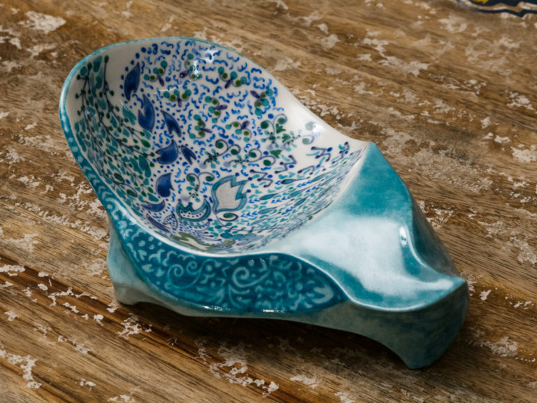 スプーン　磁器　上絵付け